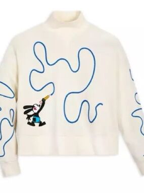 Disney Oswald the lucky rabbit mock neck sweatshirt (harder to find character)